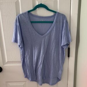 GAP Light Blue V-Neck Short Sleeve Tee